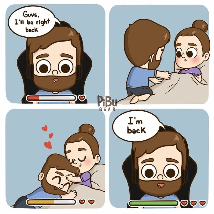 11-4 20 Pibu Bear Comics Show the Daily Life Adventures of Being in a Relationship