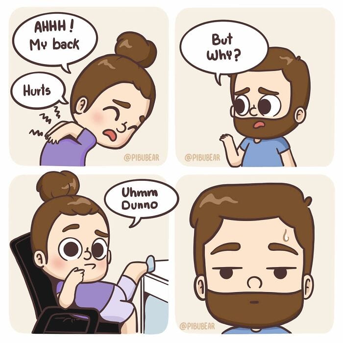 13-3 20 Pibu Bear Comics Show the Daily Life Adventures of Being in a Relationship