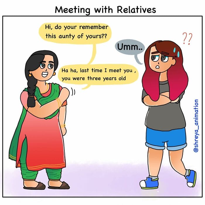 14-1 20 Amazing Comics by Shreya Animation Summarize a Girl's Daily Life