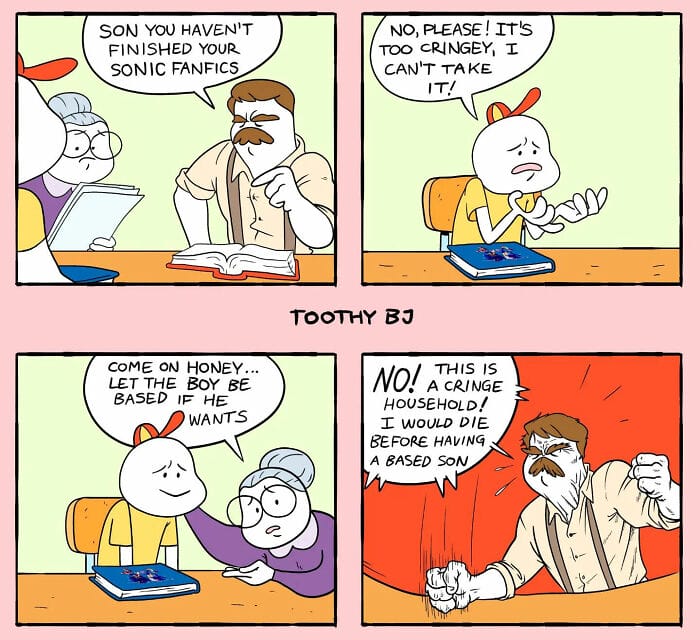 17-25 Here are the 20 "Toothy" character comics by the artist who has a great sense of humour