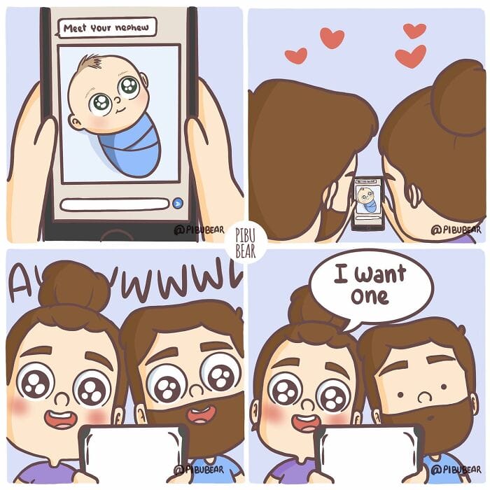 18-2 20 Pibu Bear Comics Show the Daily Life Adventures of Being in a Relationship