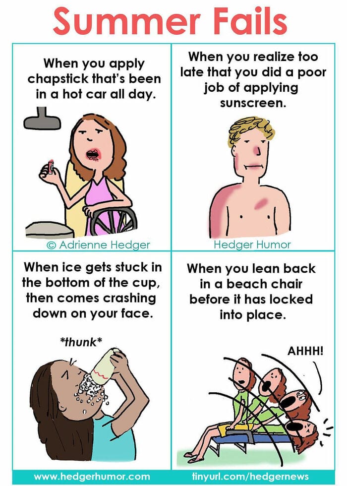18-2 Hedger Humor Creates 20 Cartoons That Depict Life's Ridiculous Moments