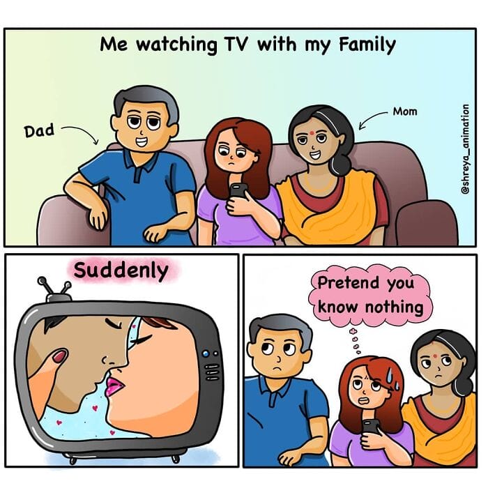 18 20 Amazing Comics by Shreya Animation Summarize a Girl's Daily Life