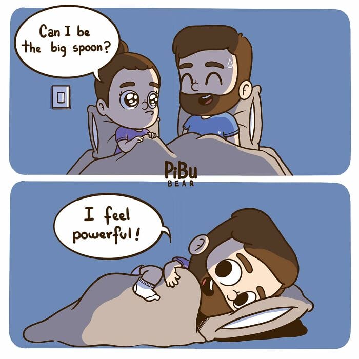 19-2 20 Pibu Bear Comics Show the Daily Life Adventures of Being in a Relationship