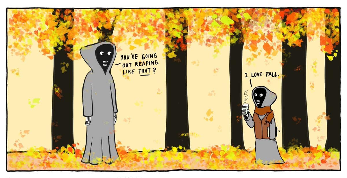 2-23 10+ Grim and Graham Reaper Comics Depict Everyday Situations with a Twist