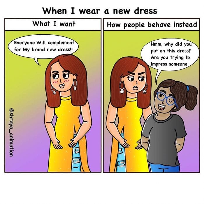 20 20 Amazing Comics by Shreya Animation Summarize a Girl's Daily Life
