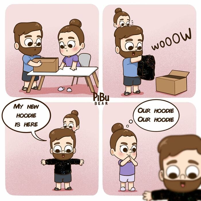 3-5 20 Pibu Bear Comics Show the Daily Life Adventures of Being in a Relationship