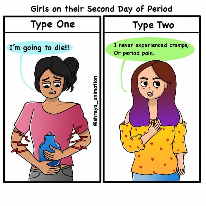 4-2 20 Amazing Comics by Shreya Animation Summarize a Girl's Daily Life