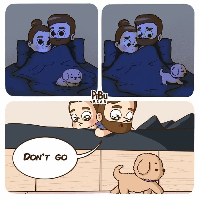 5-4 20 Pibu Bear Comics Show the Daily Life Adventures of Being in a Relationship