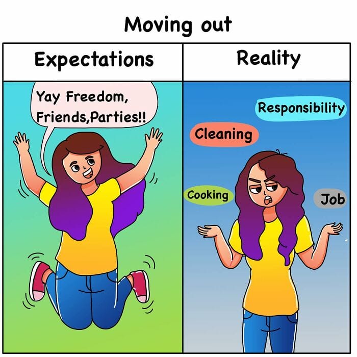 6-2 20 Amazing Comics by Shreya Animation Summarize a Girl's Daily Life