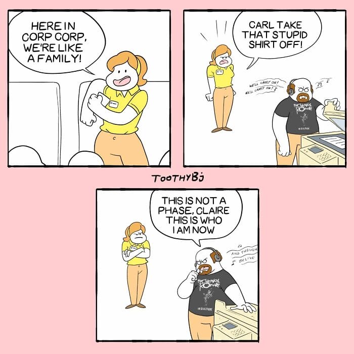 7-33 Here are the 20 "Toothy" character comics by the artist who has a great sense of humour
