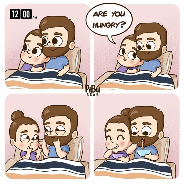 8-4 20 Pibu Bear Comics Show the Daily Life Adventures of Being in a Relationship