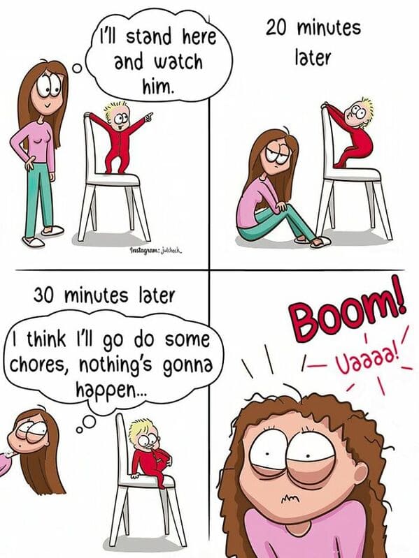 1 How Everyday's Life Goes Being a Mom is Shown in 20 Wholesome Comics