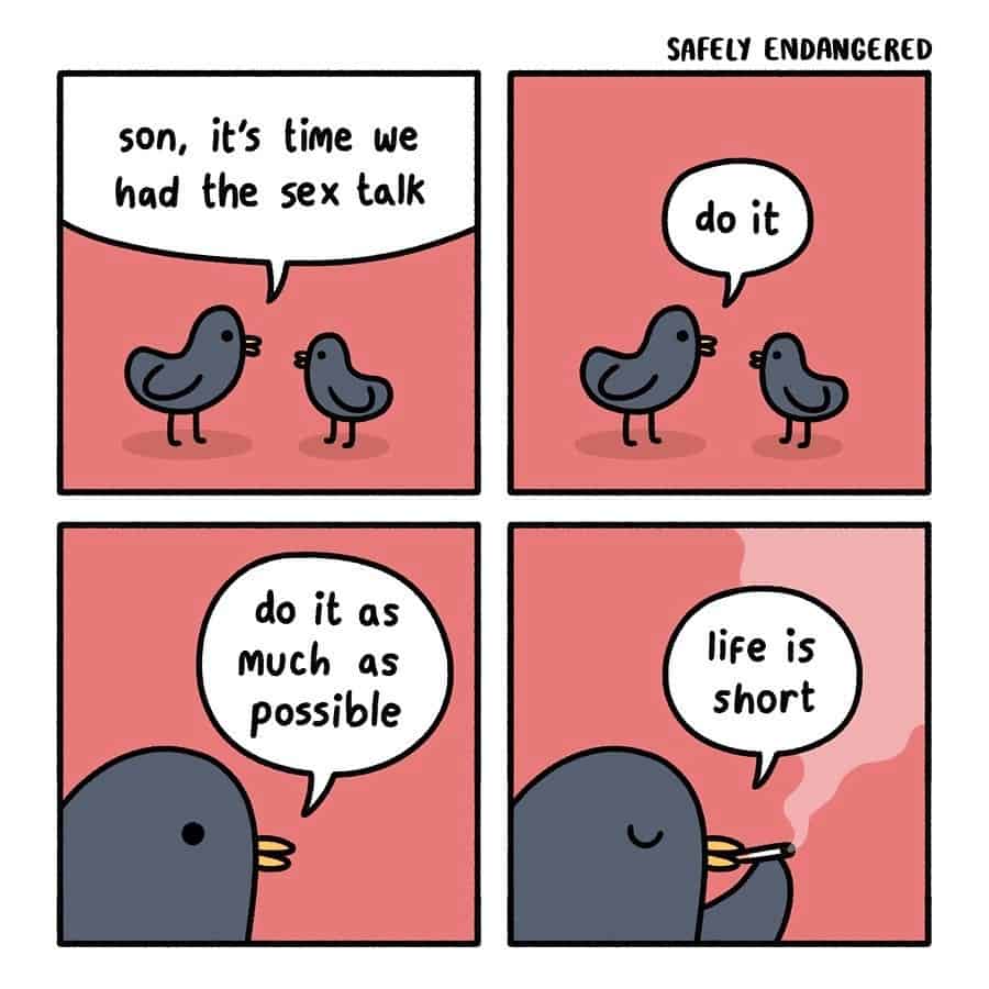 11-22 16+ Safely Endangered Comics Full of Ironic Twists by a Cartoonist Who Has 1.6 Million Followers