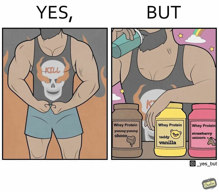 12 20 Two-Panel Illustrations That Depict Contradictory Situations in Society