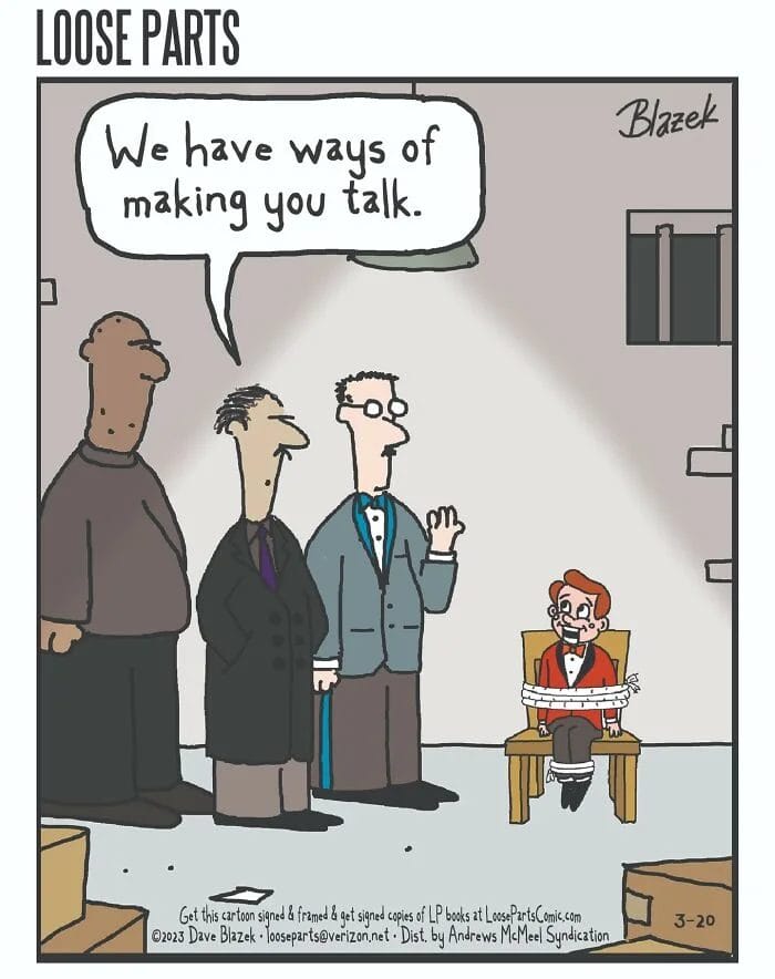 13 20 Times Artist Loose Parts Guy Captures Ridiculous Situations in Single-Panel