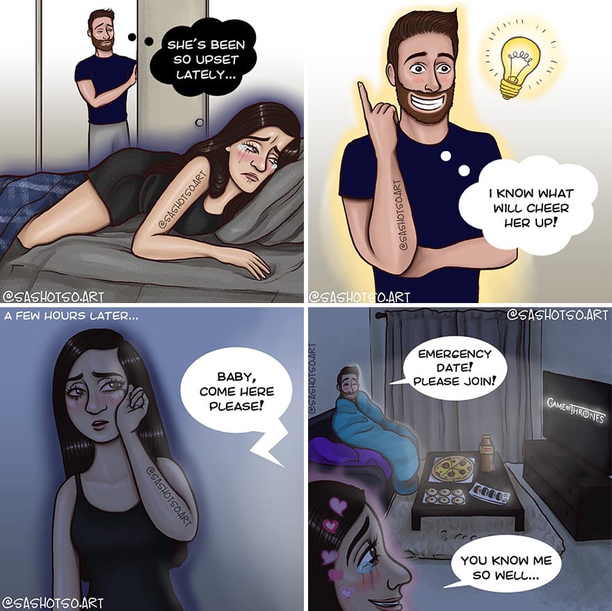 15-22 10+ Sashotso Art Funny Comics about Everyday Life and Relationships