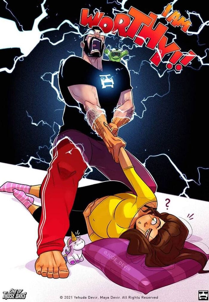15-30 20 Yehuda and Maya comicsThat Show wife and husband Love Doesn't Have To Be Perfect