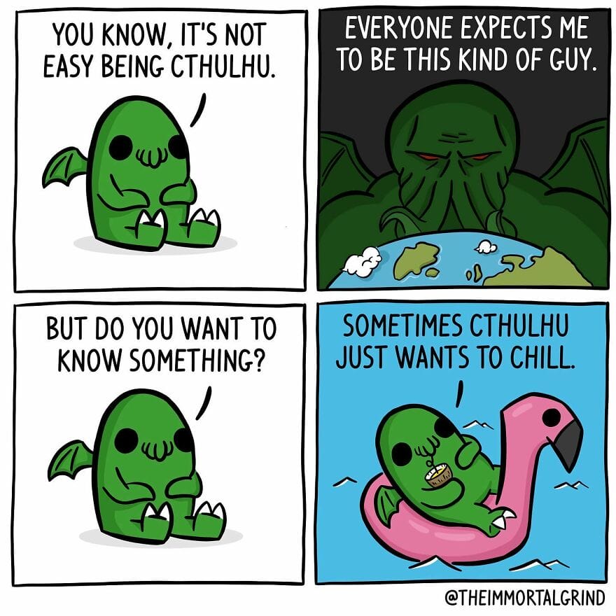 15-53 30 Times This Artist Creates Quirky Comics About The Death And The Life After Death