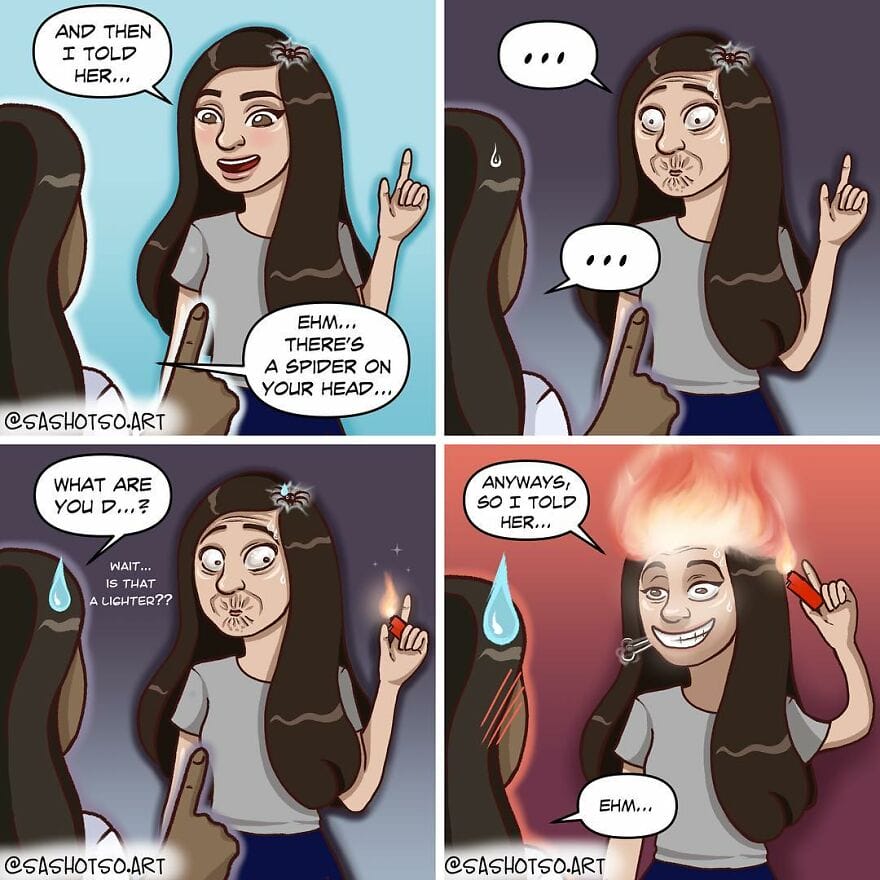 16-22 10+ Sashotso Art Funny Comics about Everyday Life and Relationships