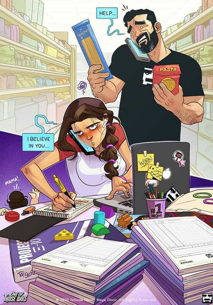 16-30 20 Yehuda and Maya comicsThat Show wife and husband Love Doesn't Have To Be Perfect