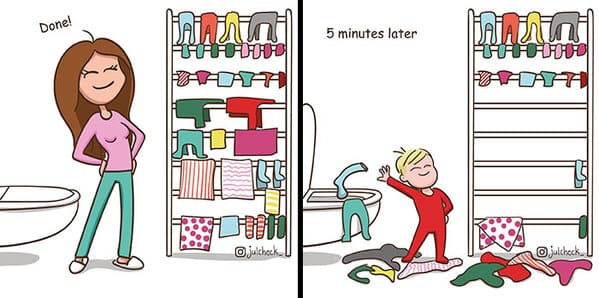 16 How Everyday's Life Goes Being a Mom is Shown in 20 Wholesome Comics
