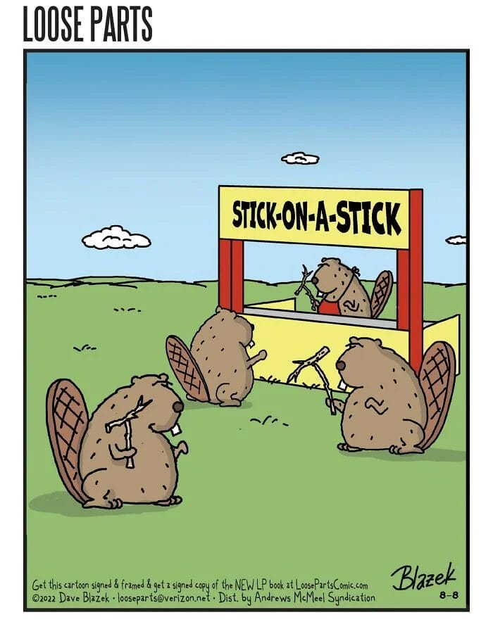 17 20 Times Artist Loose Parts Guy Captures Ridiculous Situations in Single-Panel