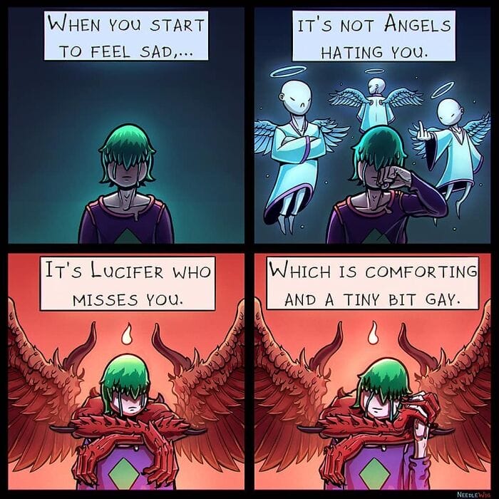 18-33 This Artist’s 25 Dark Comics illustrate  Situations Happened with a Person in Real Life