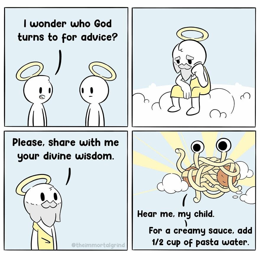 18-51 30 Times This Artist Creates Quirky Comics About The Death And The Life After Death