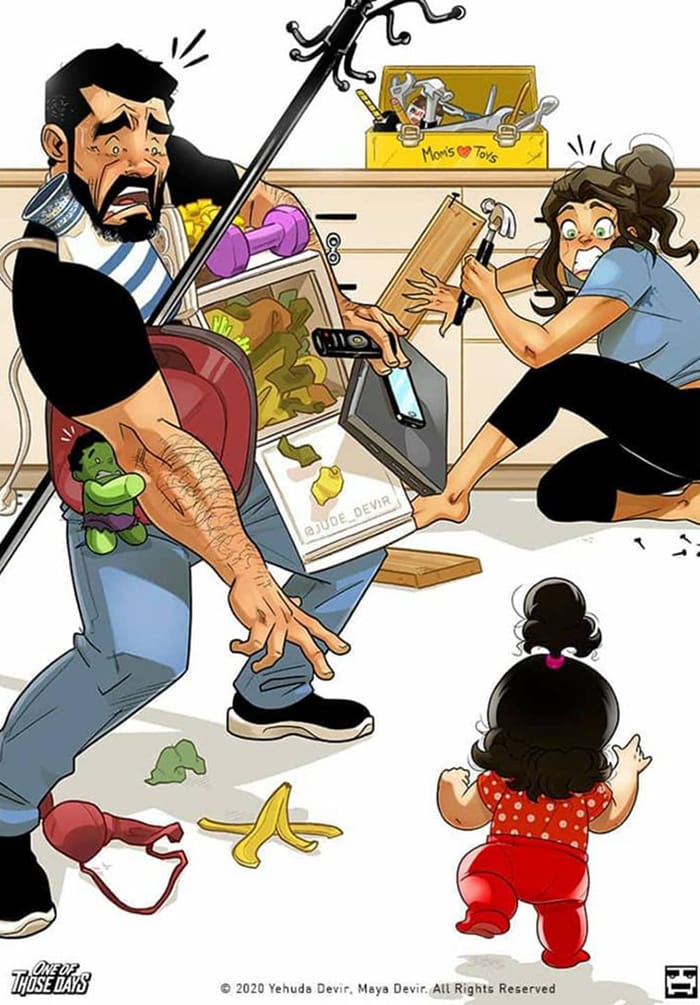 2-29 20 Yehuda and Maya comicsThat Show wife and husband Love Doesn't Have To Be Perfect