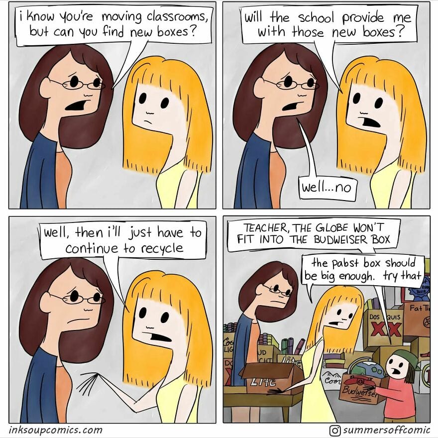 20-54 10+ Times This Artist Shows Struggles Faced by Teacher in Teaching Chidrens Through her Comics