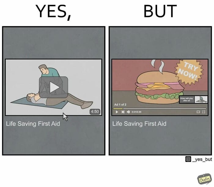 20 20 Two-Panel Illustrations That Depict Contradictory Situations in Society