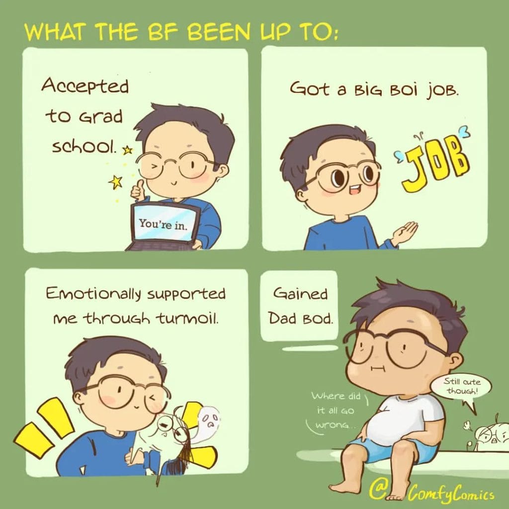 278947755_412152113598407_7145657168758182697_n-1024x1024 10+ Comfy Comics Explores Everyday Situations in Relationships
