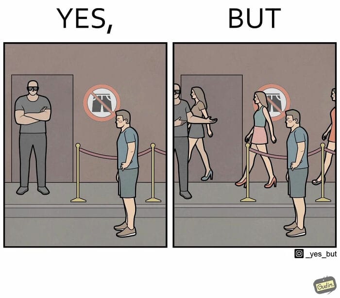 3-1 20 Two-Panel Illustrations That Depict Contradictory Situations in Society