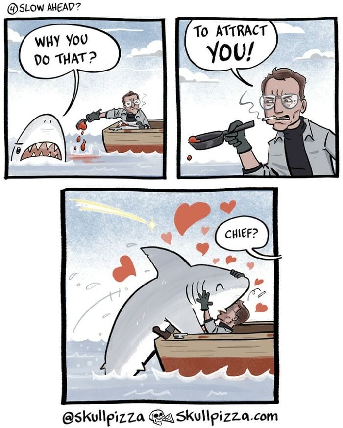 4-26 10+ Skull Pizza Spooky Comics About Humorous Situations