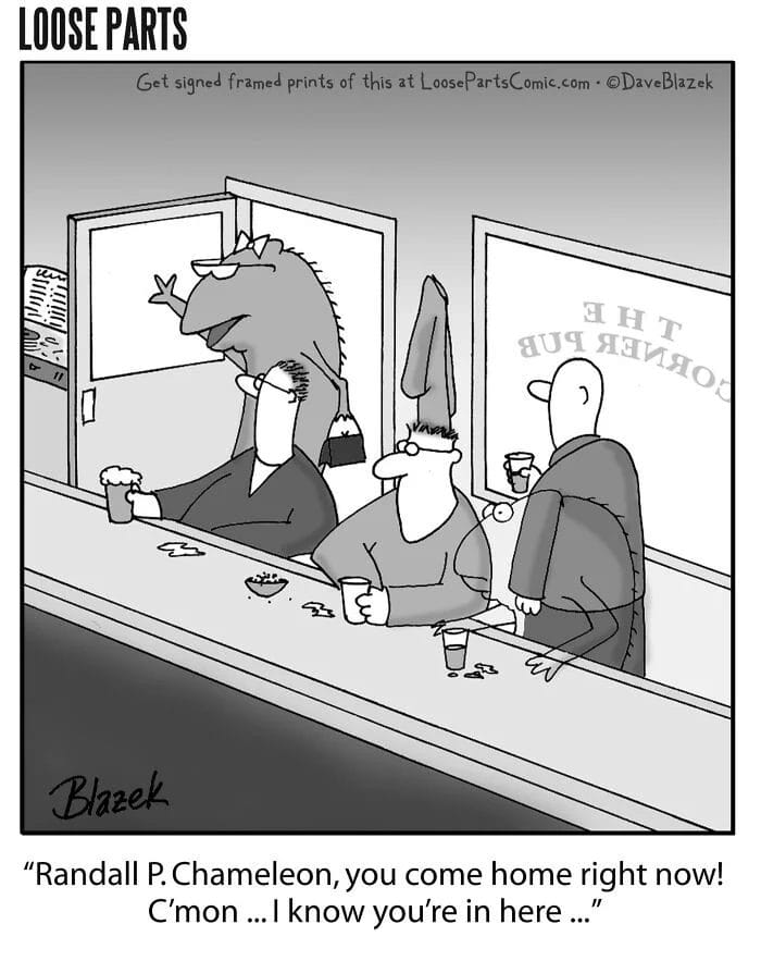 6 20 Times Artist Loose Parts Guy Captures Ridiculous Situations in Single-Panel