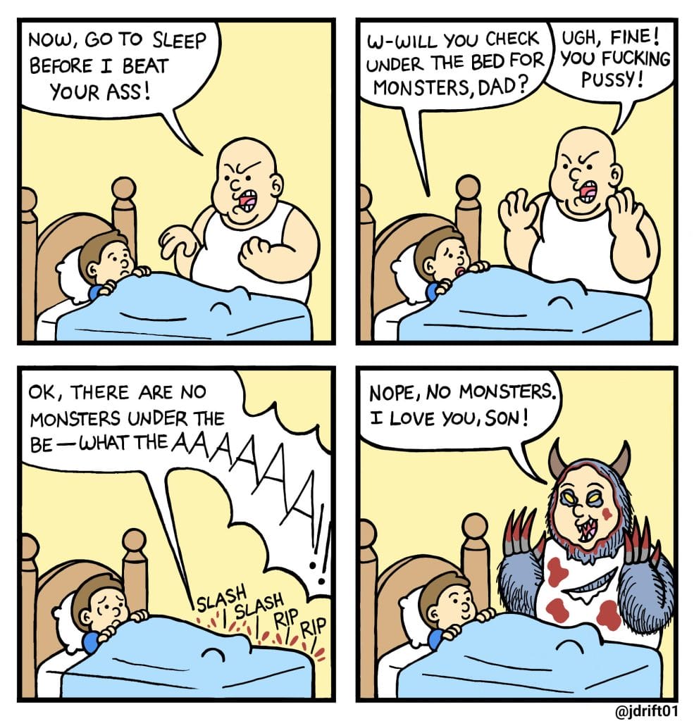 7-13-985x1024 Cartoonist Jdrift01 Makes 15 Dark and Surreal Comics Featuring Strange Creatures