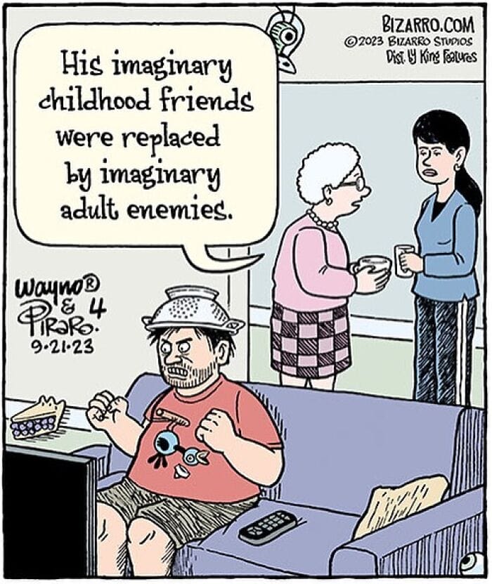 7-4 15+ Bizarro Comics Feature Surreal humor That Depicts Situations