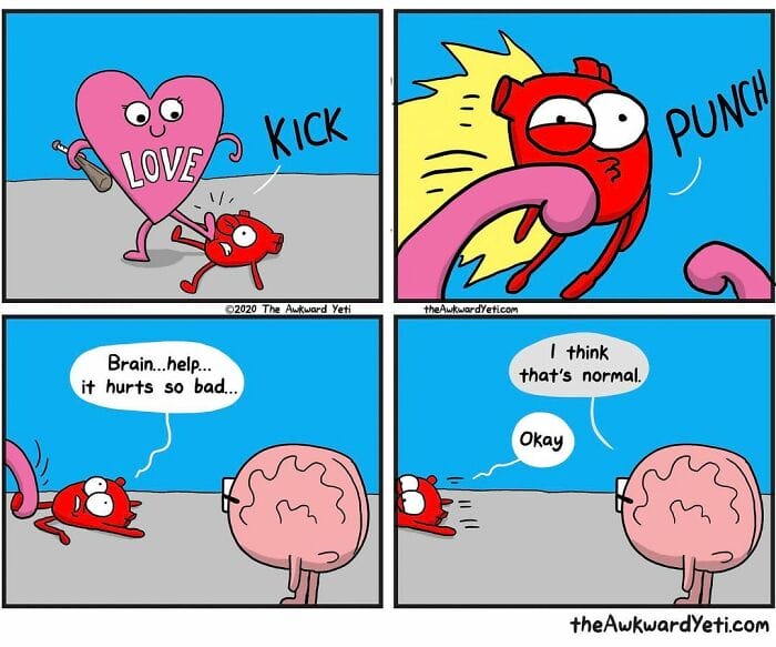 8-32 Heart and brain 20 Best the awkward yeti comics