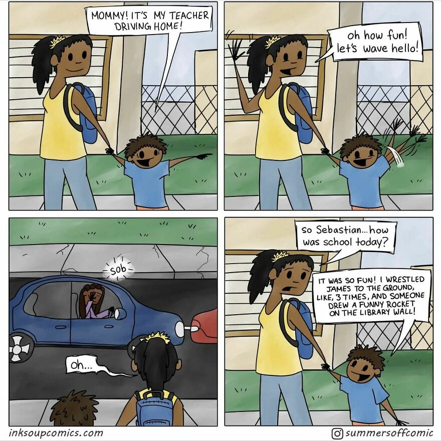 9-53 10+ Times This Artist Shows Struggles Faced by Teacher in Teaching Chidrens Through her Comics
