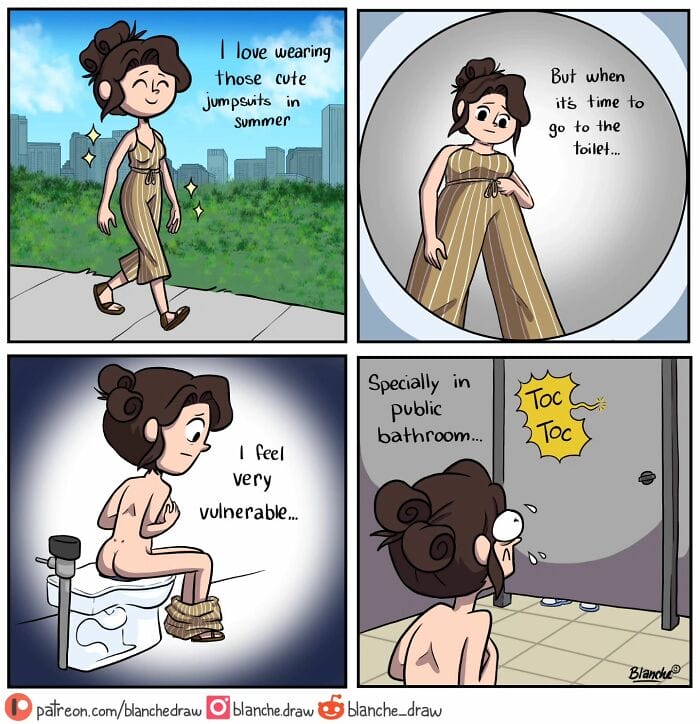 9-60 20 Blanche draw Comics: Shows How the Everyday Life of a Young Girl Goes on