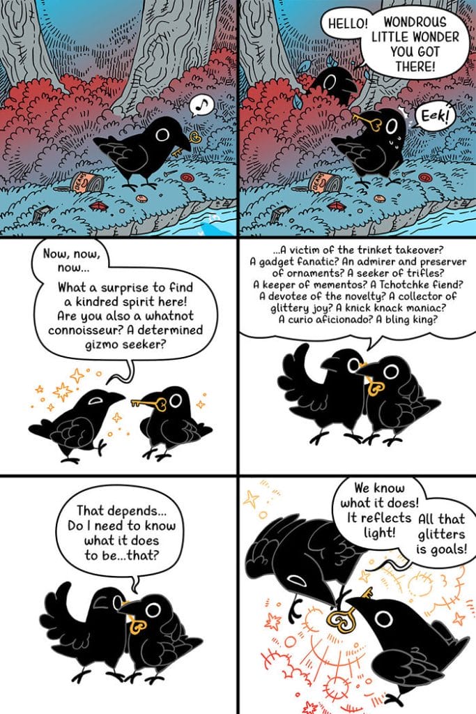 4-5-683x1024 20 Delightfully Whimsical Comics from Isabelle Melançon’s 'Crow Time