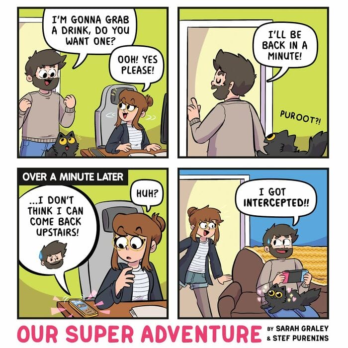 7-26 20 Hilariously Relatable Comics by Sarah Graley on Life With Her Husband and Four Cats (New Pics)