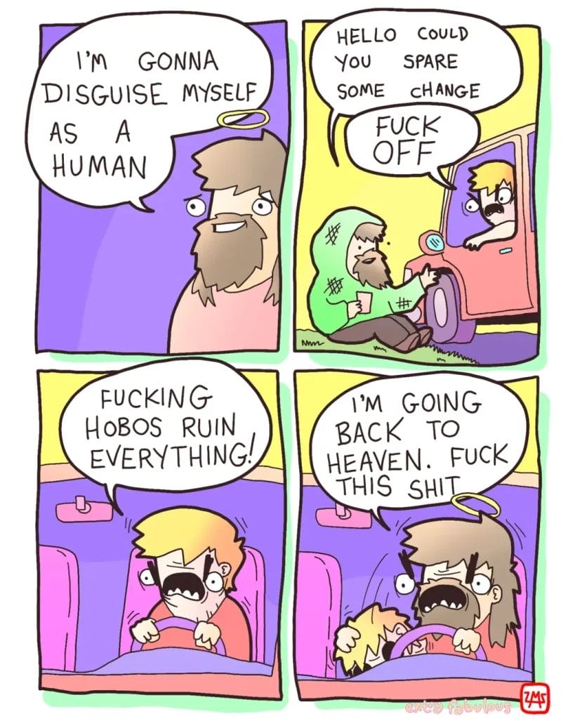 18-819x1024 20 Hilarious Dark Comic Strips by Extra Fabulous Comics That'll Twist Your Brain