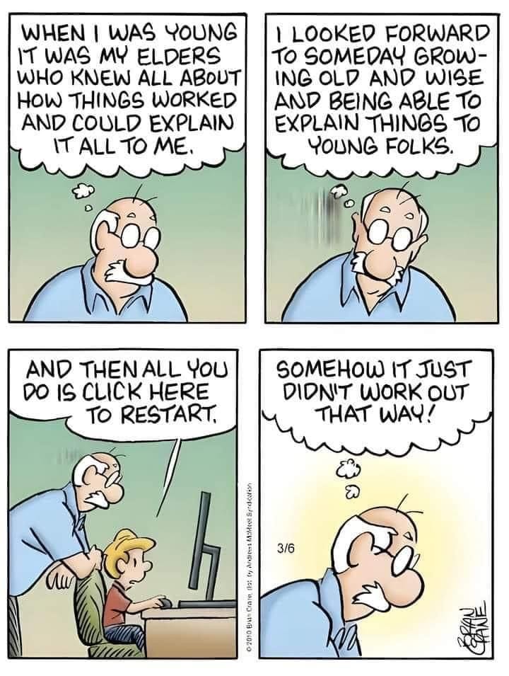 5-95 20 Hilarious and Relatable Humorous Aging Cartoons That Nail Senior Life