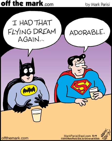 6-26 10+ Superman comics get a hilarious twist in these witty cartoon strips